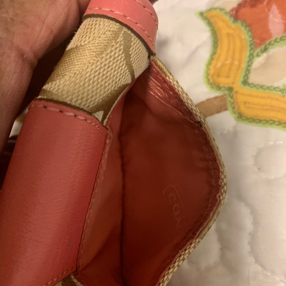 Coach Pink and Tan Women's Wallet - Picture 11 of 11